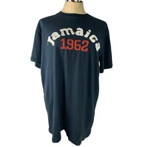 Large Surf Classic Short Sleeve TShirt Women's Navy Blue Stitch "Jamaica 1967"